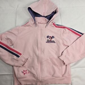 Walt Disney World Kids Minnie Mouse Full Zip Hoodie Girls Size Large